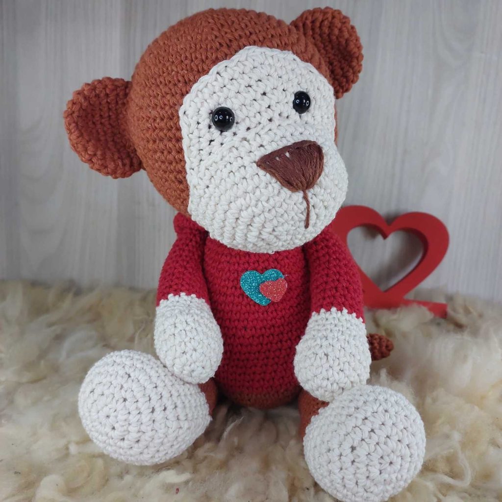 Macaco de Moletom em Amigurumi