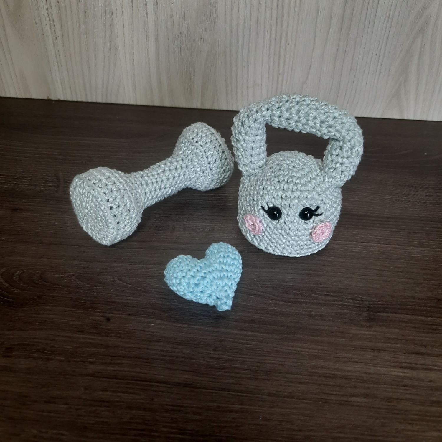 Baby Kettlebell e Haltere em Amigurumi - Imagem 2