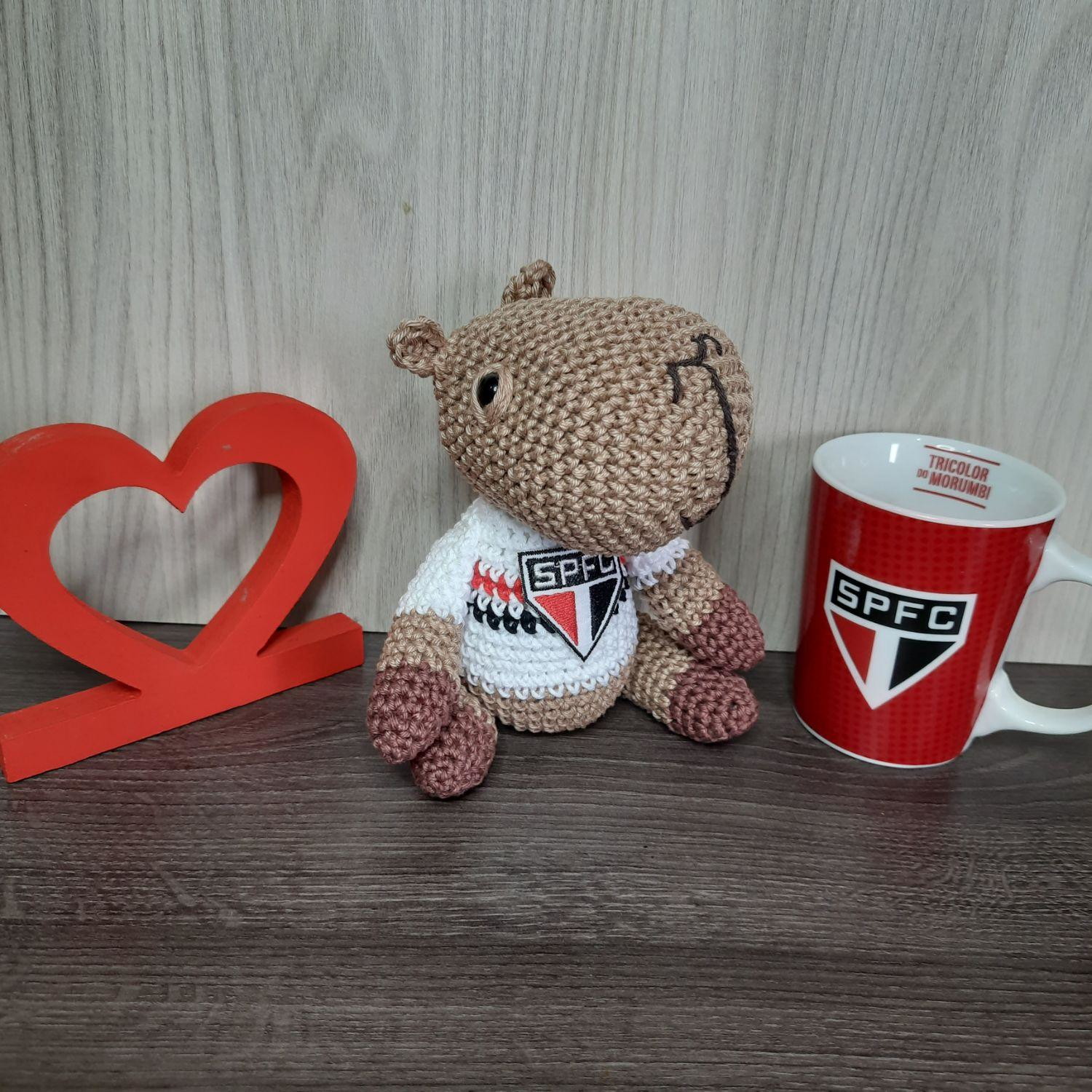 Capivara do São Paulo em Amigurumi. - Imagem 2