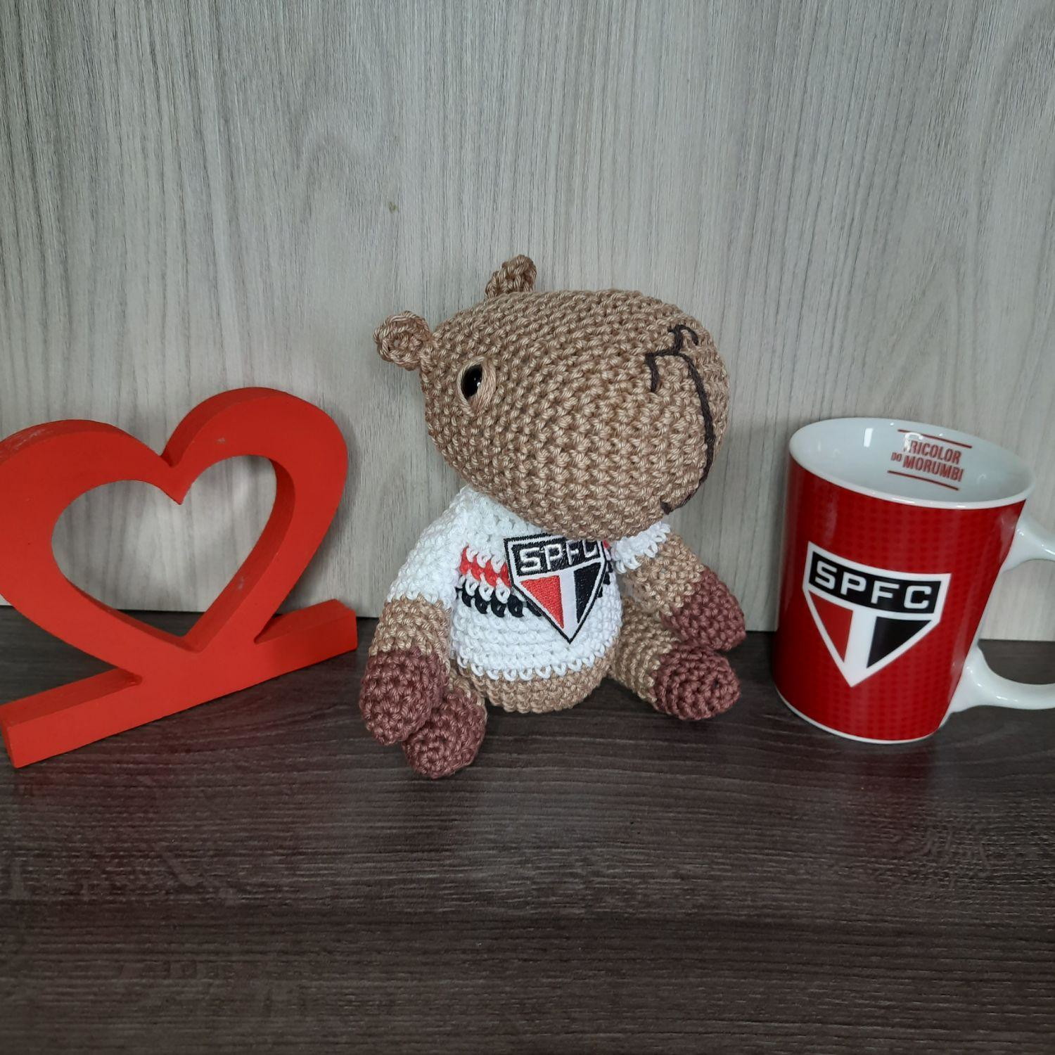 Capivara do São Paulo em Amigurumi. - Imagem 4