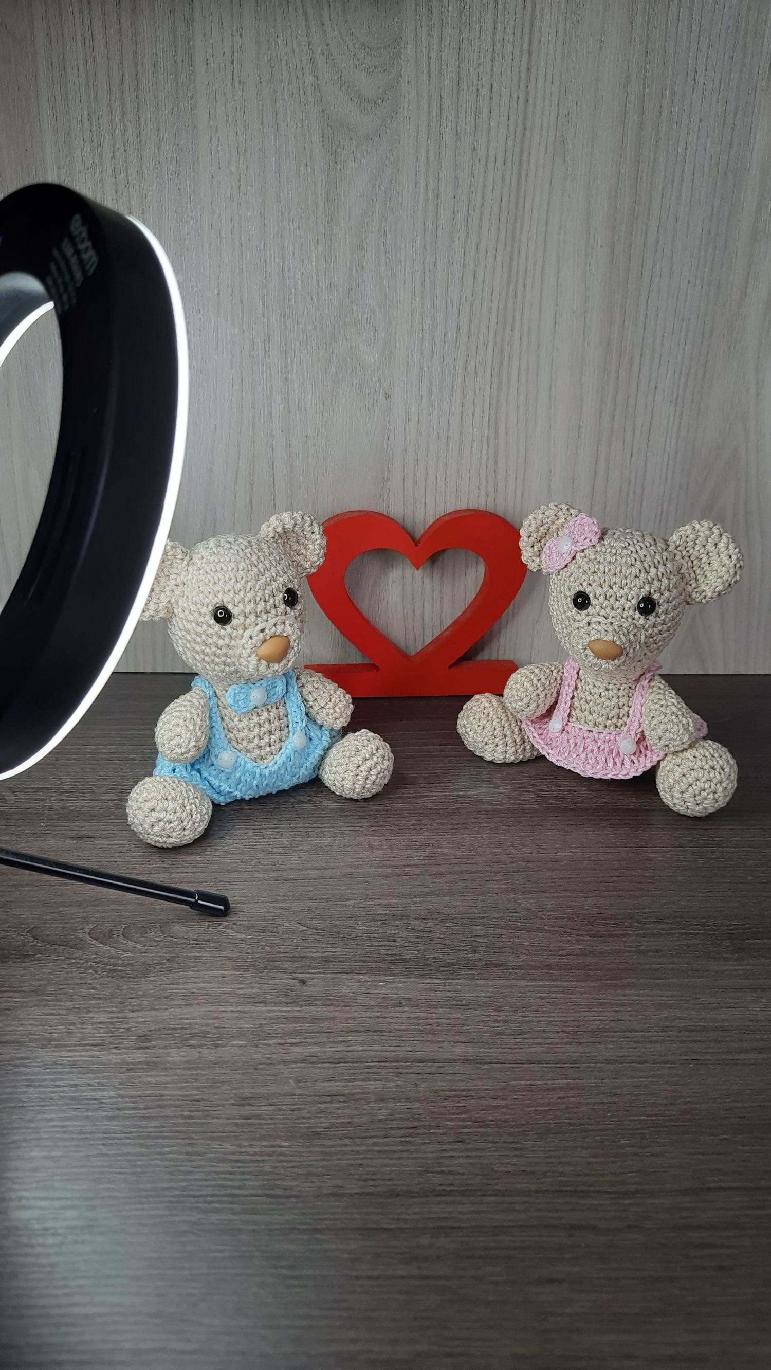 Casal de Ursinhos em Amigurumi. - Imagem 5