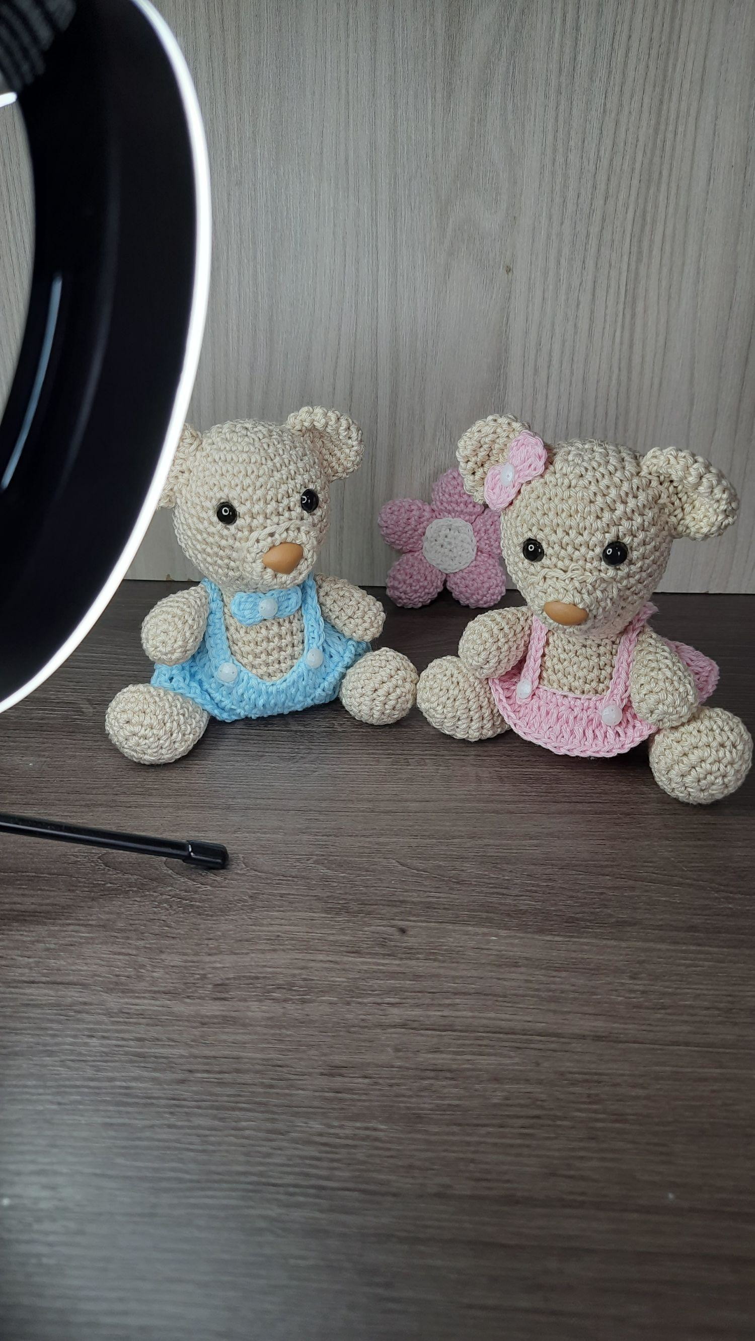 Casal de Ursinhos em Amigurumi.
