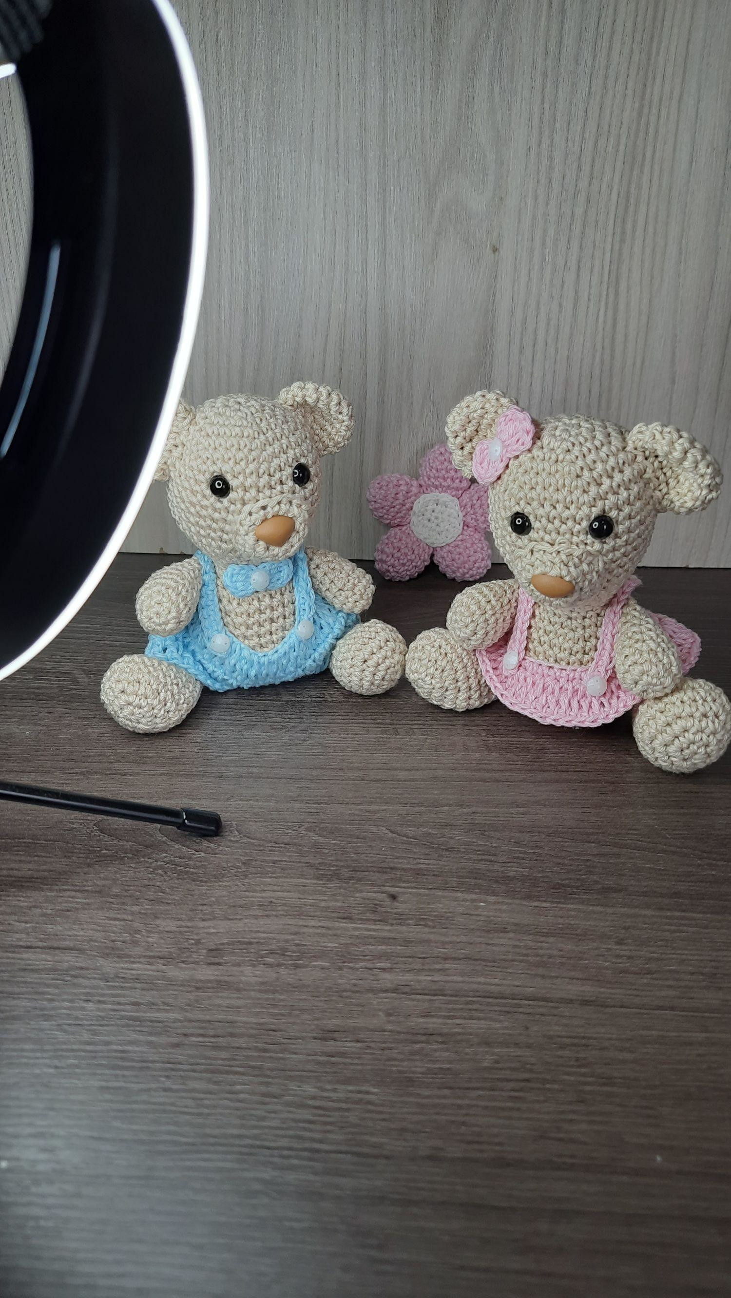 Casal de Ursinhos em Amigurumi. - Imagem 2