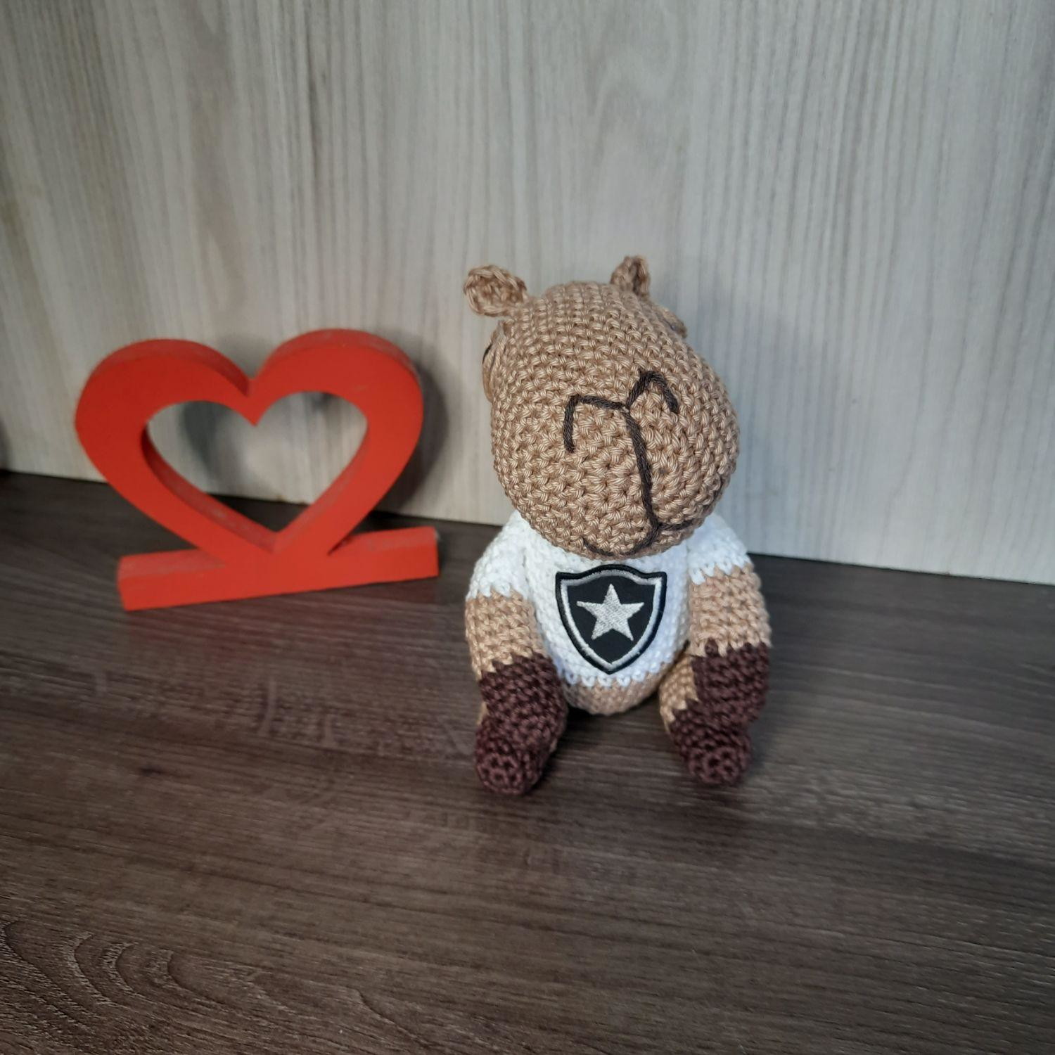 Capivara do Botafogo em Amigurumi. - Imagem 2