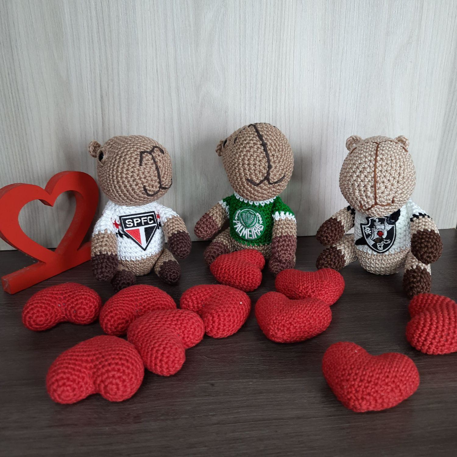 Capivara Torcedora em Amigurumi. - Imagem 5