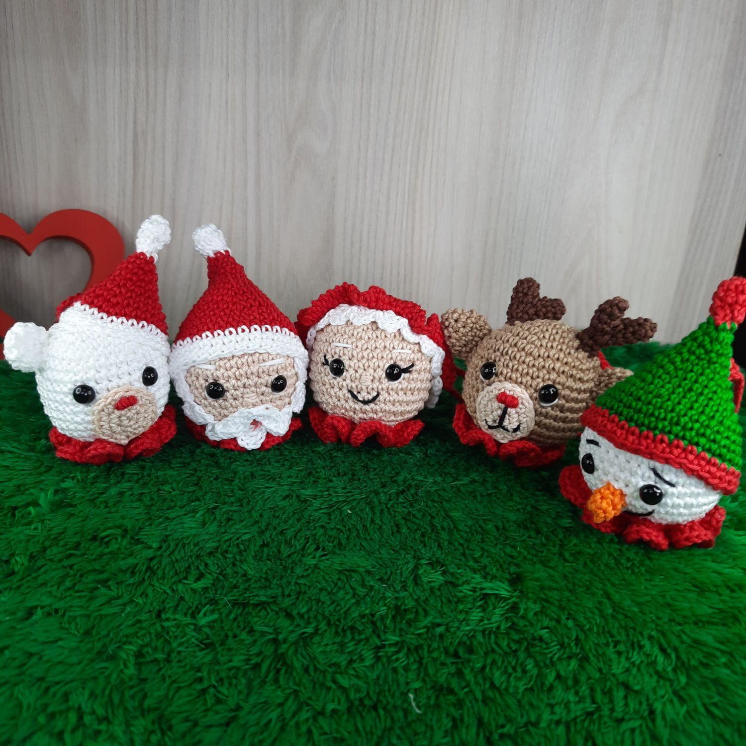 Kit Bolas de Natal em Amigurumi. - Imagem 4