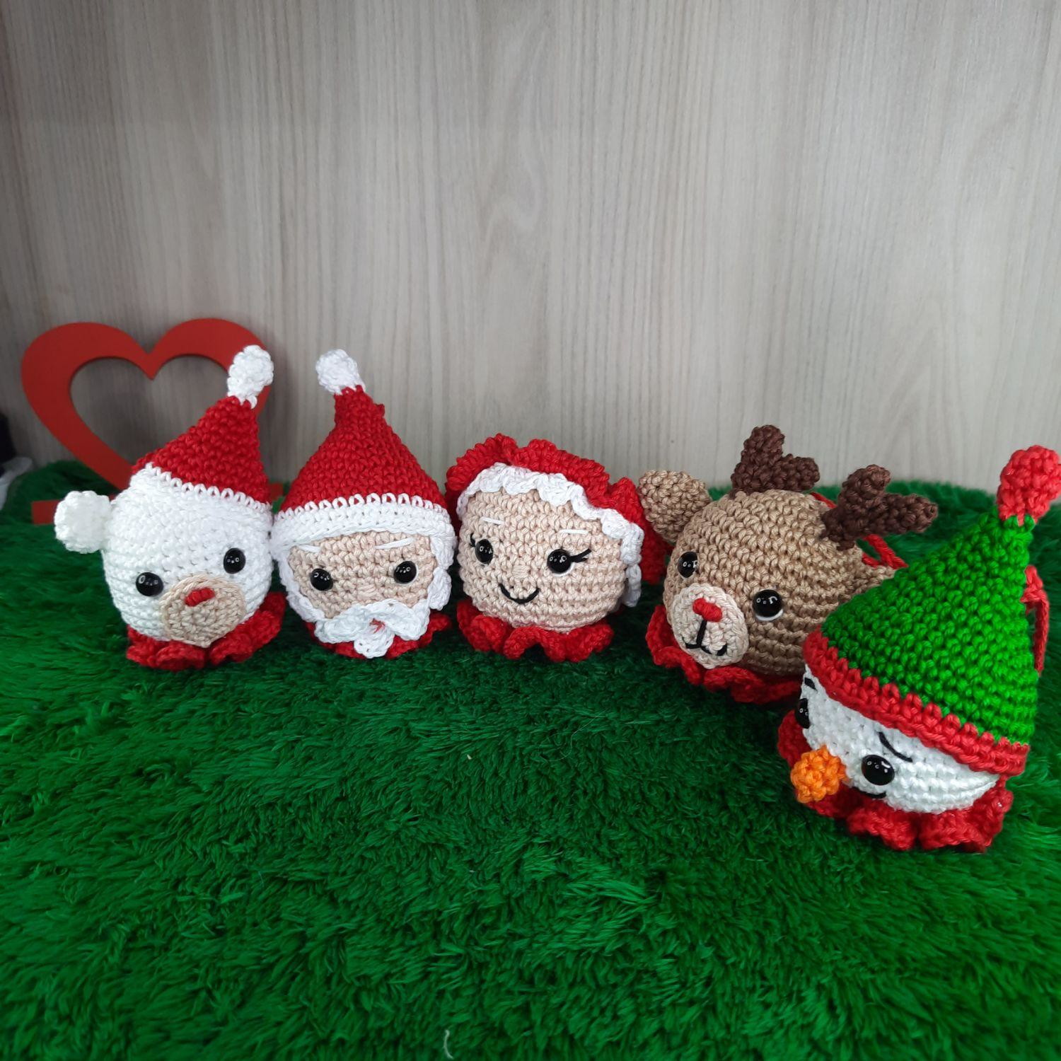 Kit Bolas de Natal em Amigurumi. - Imagem 5