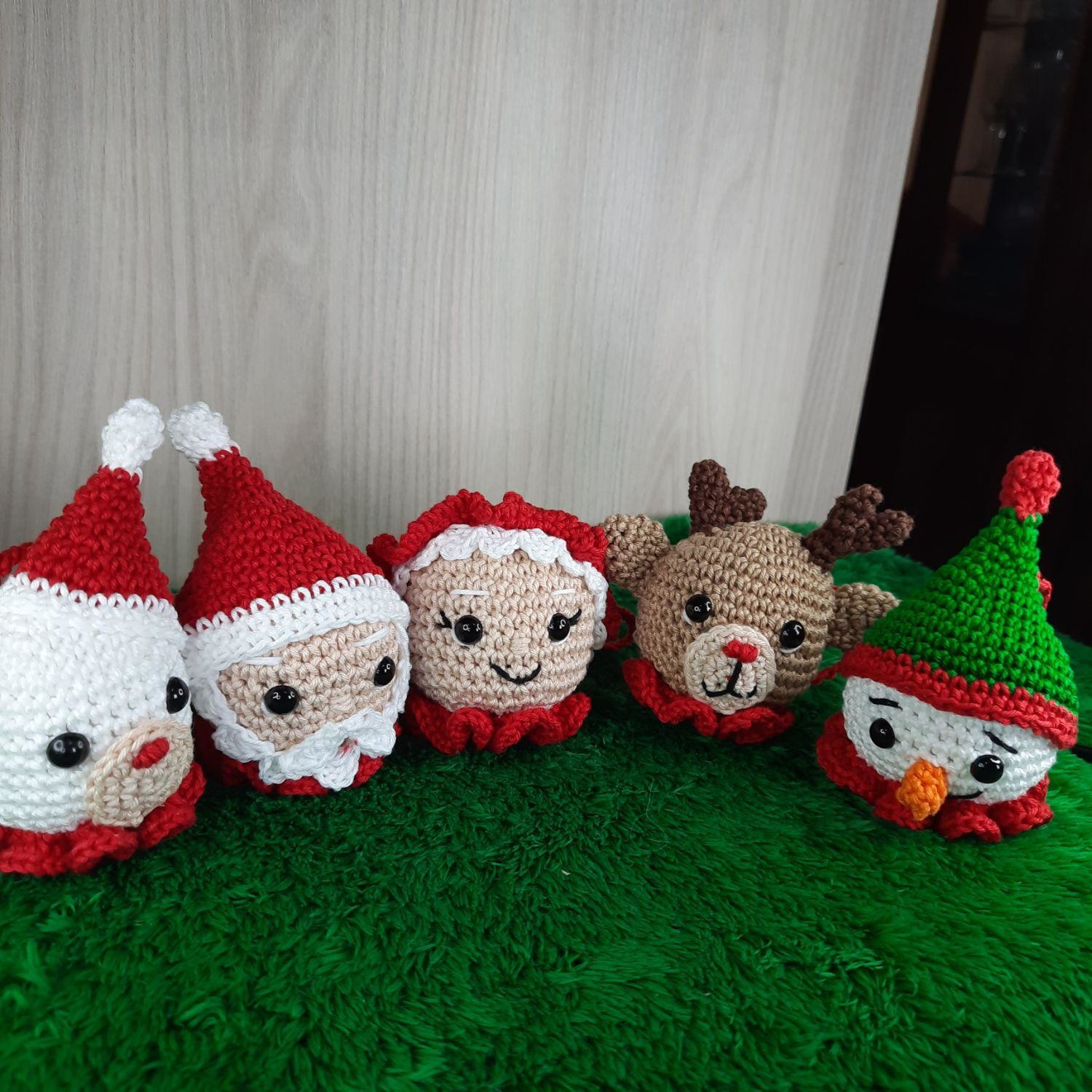 Kit Bolas de Natal em Amigurumi. - Imagem 3