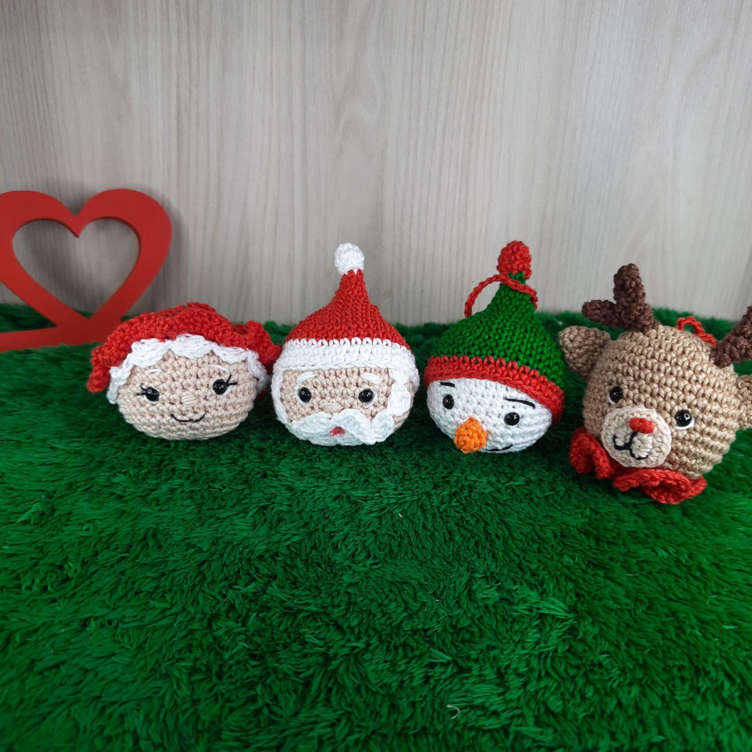 Kit Bolas de Natal em Amigurumi. - Imagem 3