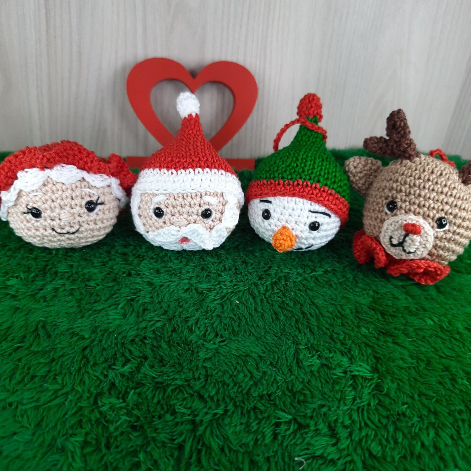 Kit Bolas de Natal em Amigurumi. - Imagem 2
