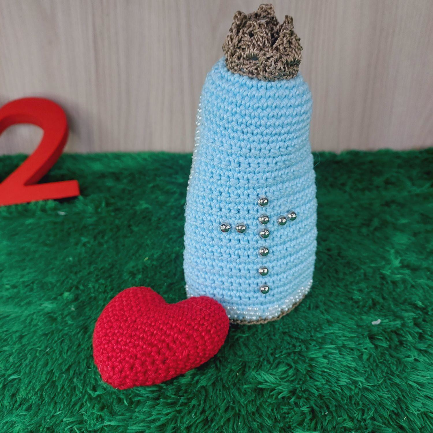 Santinha Manto Azul em Amigurumi. - Imagem 4
