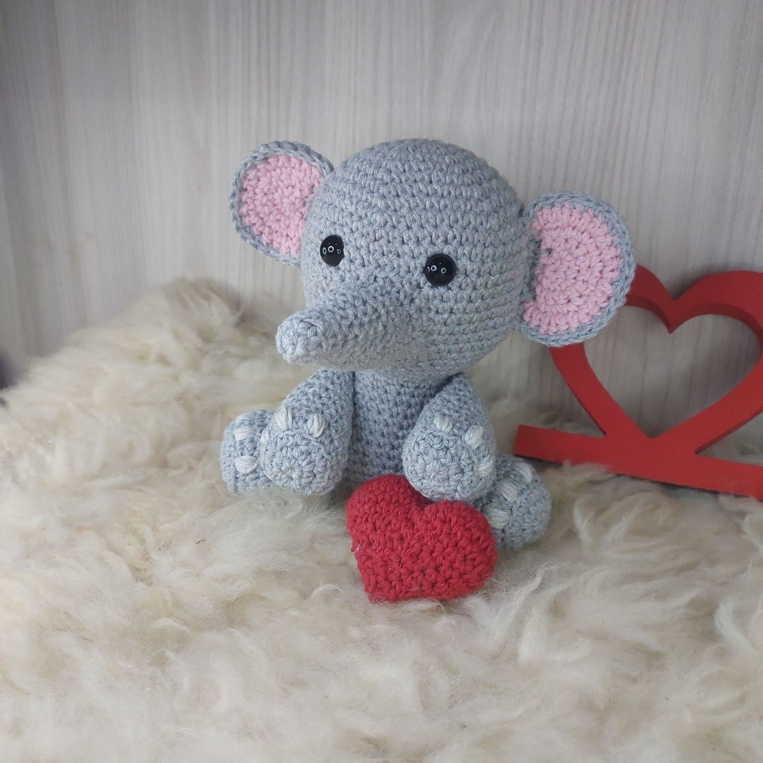 Elefante Baby Safari em Amigurumi. - Imagem 2