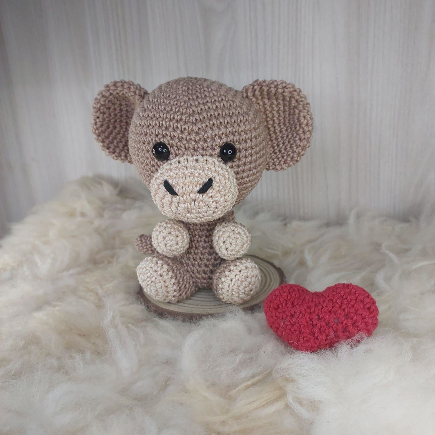 Macaquinho Baby Safari em Amigurumi. - Imagem 2