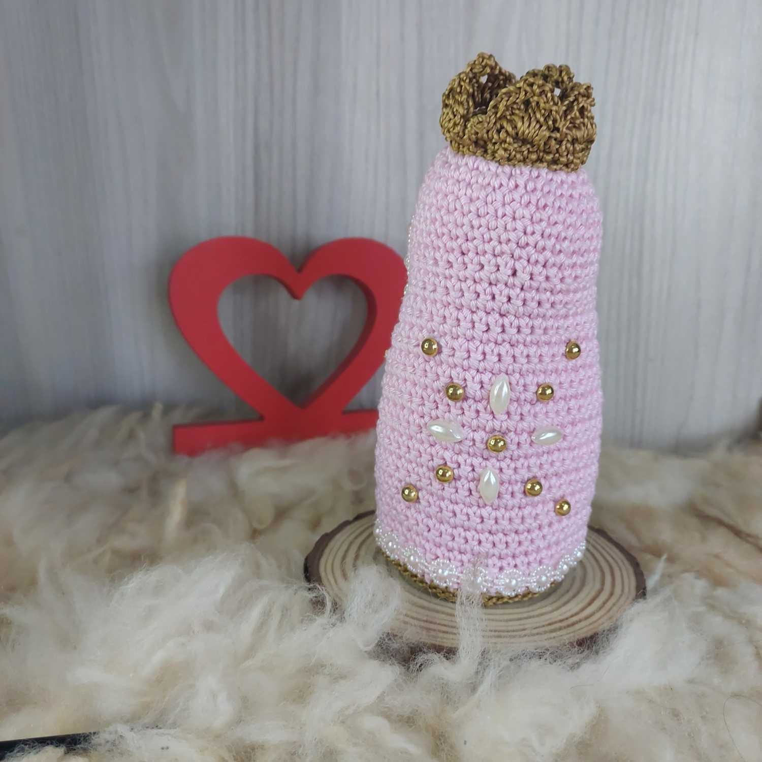 Santinha Manto Rosa em Amigurumi. - Imagem 3