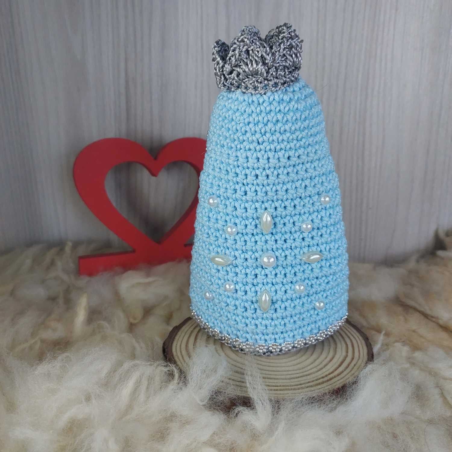Santinha Manto Azul em Amigurumi. - Imagem 3