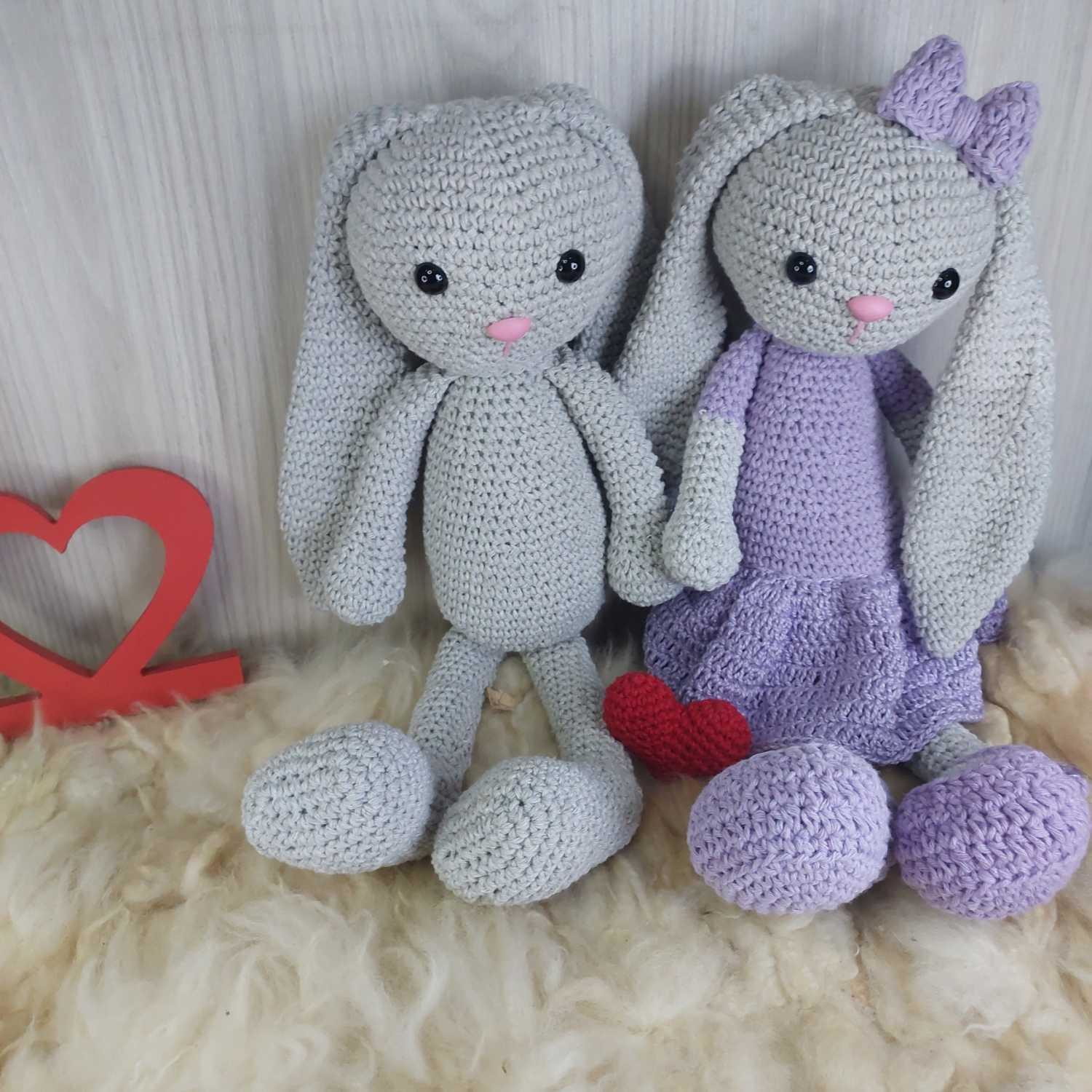 Casal de Coelhos em Amigurumi - Imagem 3