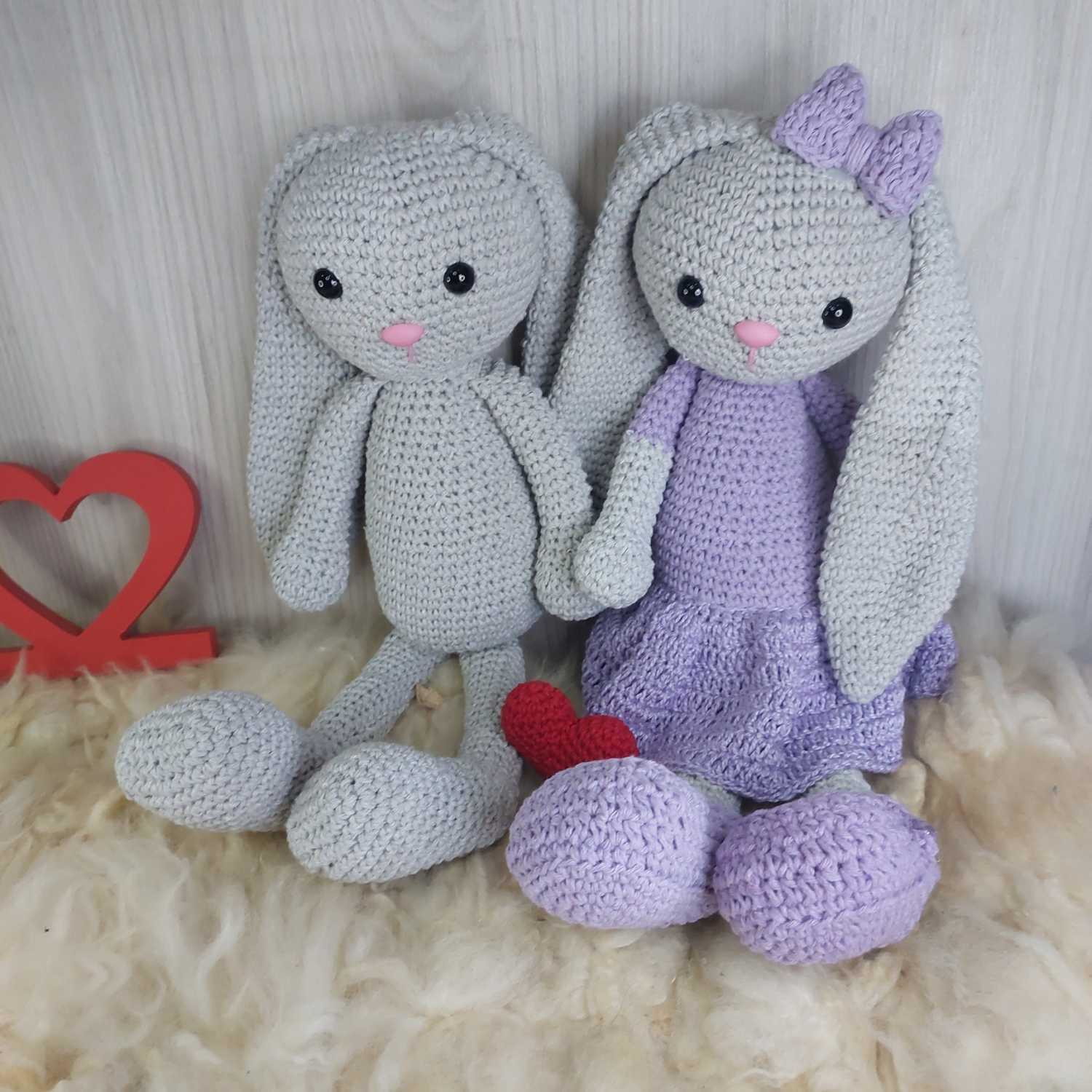 Casal de Coelhos em Amigurumi - Imagem 4
