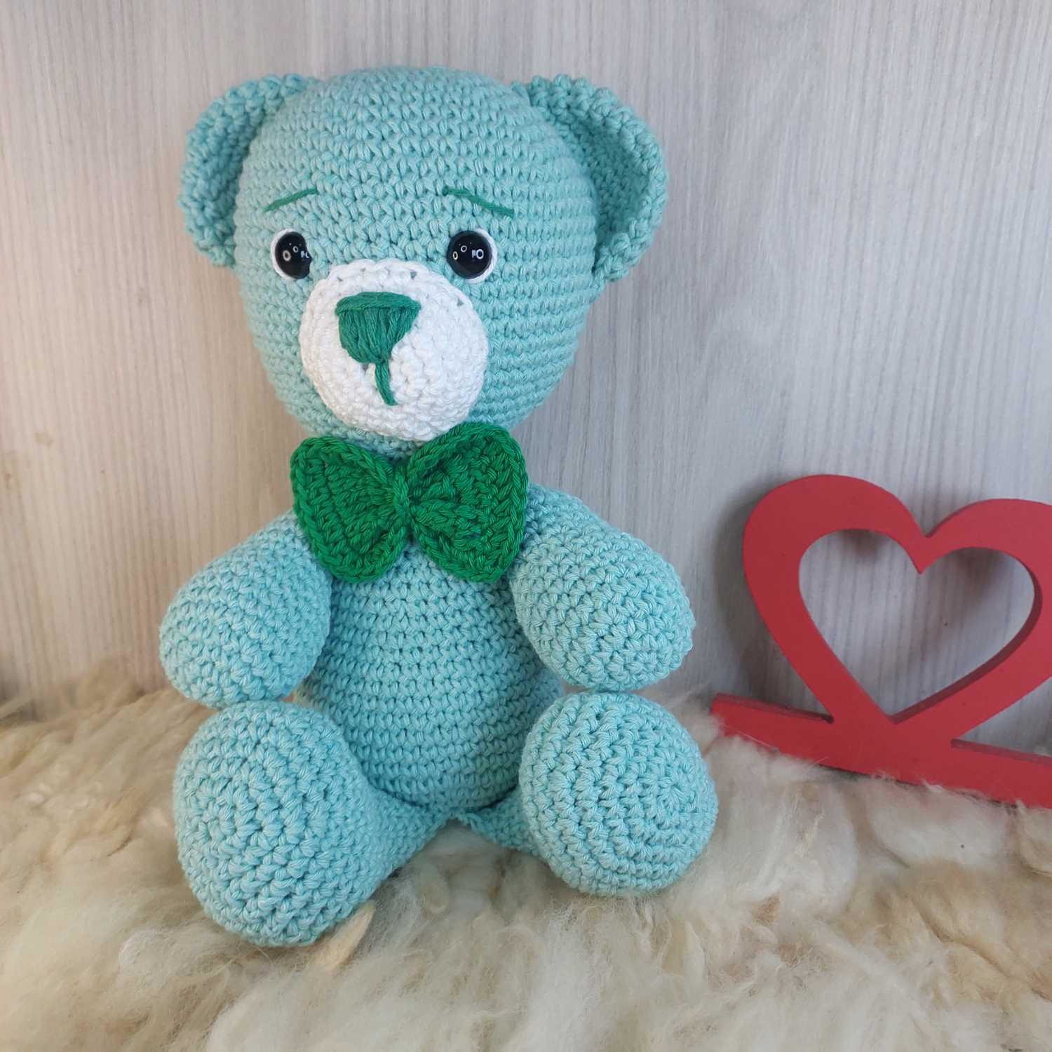 Ursinho Verde em Amigurumi. - Imagem 2