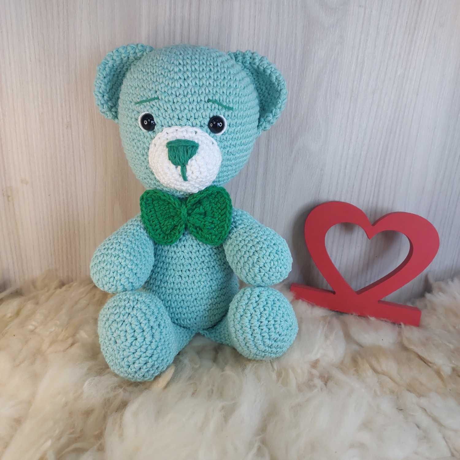 Ursinho Verde em Amigurumi. - Imagem 5
