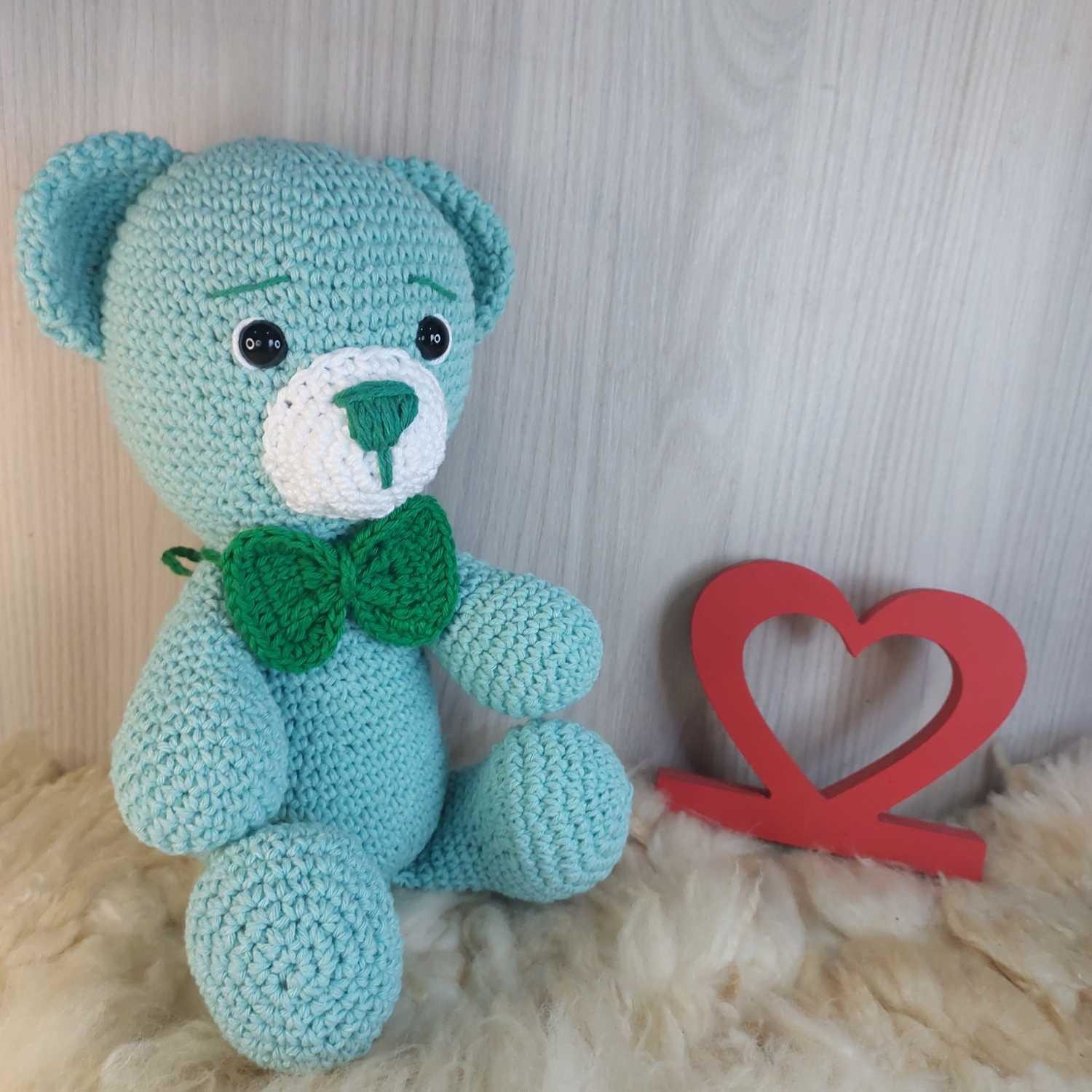 Ursinho Verde em Amigurumi. - Imagem 3