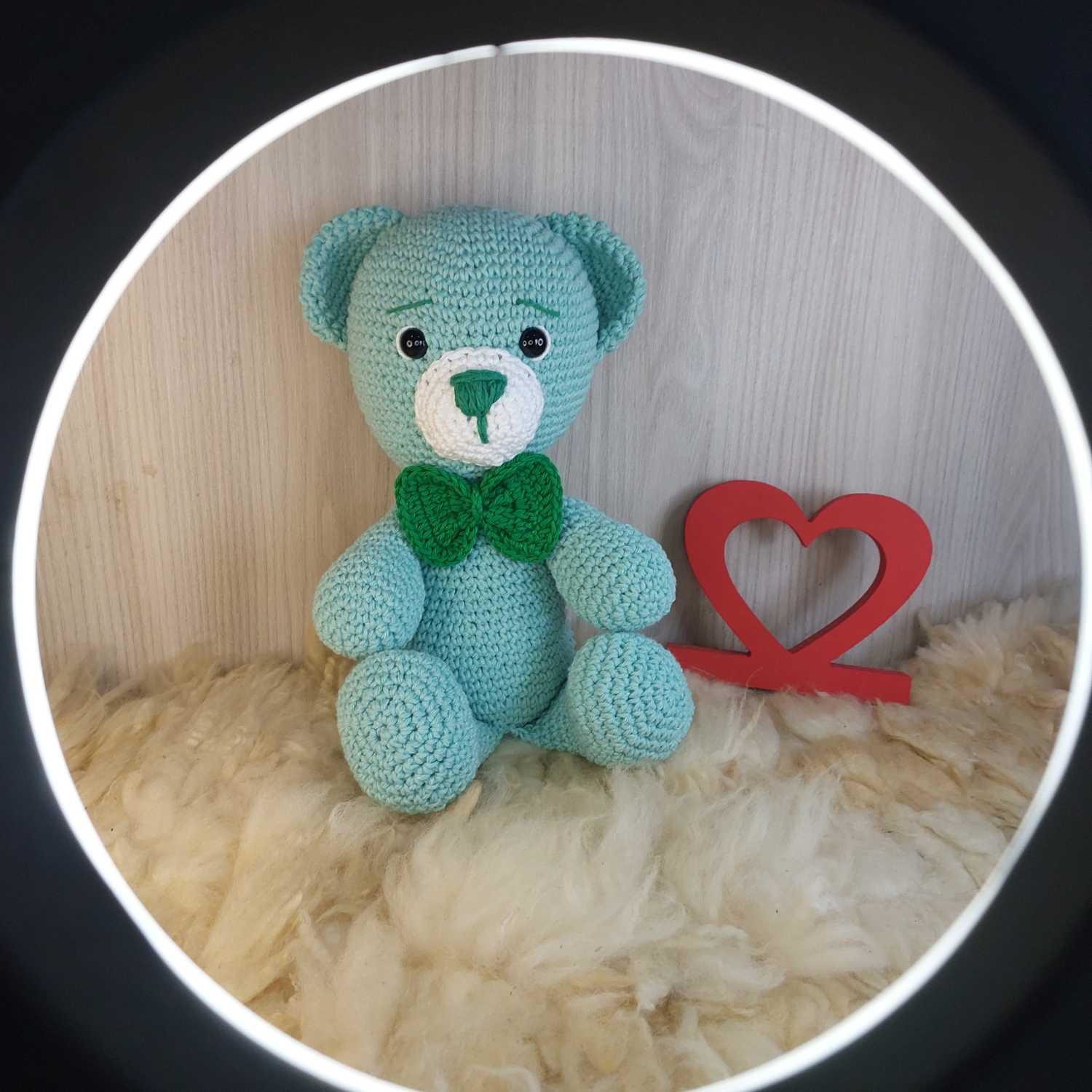 Ursinho Verde em Amigurumi.