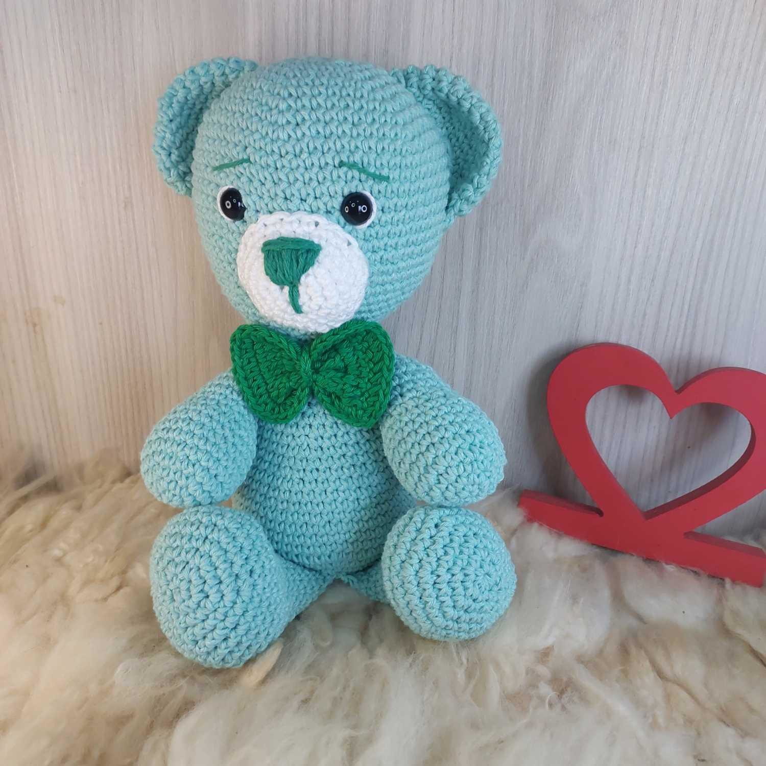 Ursinho Verde em Amigurumi. - Imagem 4