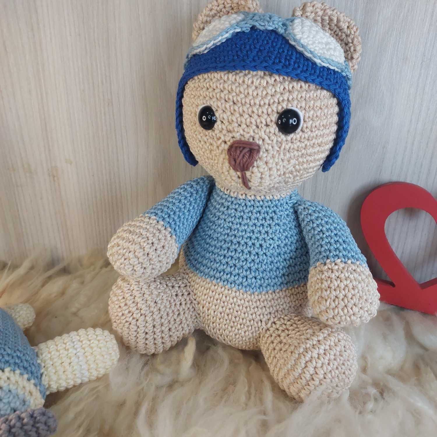 Kit Ursinho Aviador 3 Peças. - Imagem 2