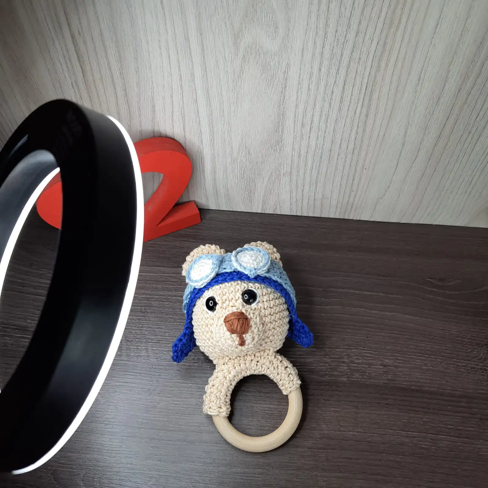 Chocalho Urso Aviador