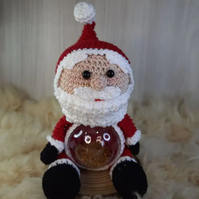 Papai Noel Bola em Amigurumi